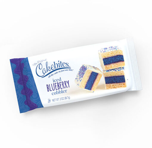 Iced Blueberry Cobbler Cake Bites 12 ct. Displays 17590 - Includes (8) displays containing (12) pieces in each display