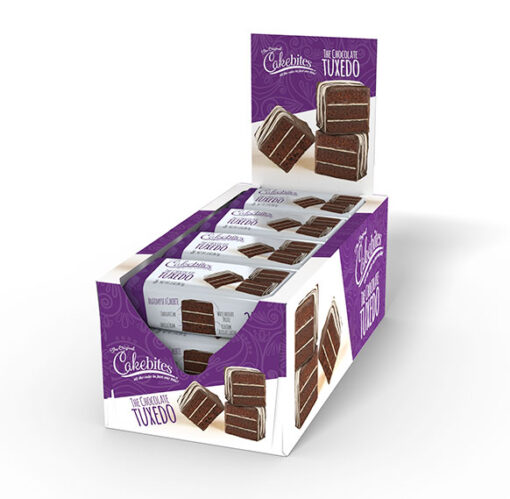 Chocolate Tuxedo Cake Bites 12 ct. Displays 17695 - Includes (8) displays containing (12) pieces in each display