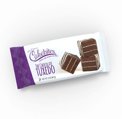 Chocolate Tuxedo Cake Bites 12 ct. Displays 17695 - Includes (8) displays containing (12) pieces in each display