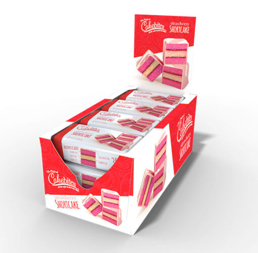 Strawberry Shortcake Cake Bites 12 ct. Displays 16595 - Includes (8) displays containing (12) pieces in each displa