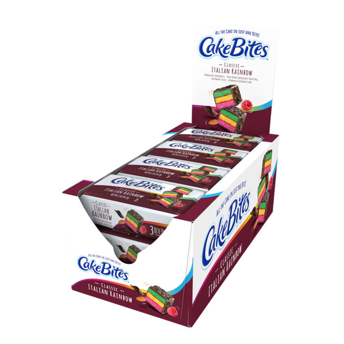 Rainbow Cake Bites 16734 - Includes (8) Displays containing (12) pieces in each display