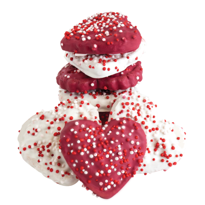 Mini Frosted Hearts - Packed in 5 lb. bulk - 00214