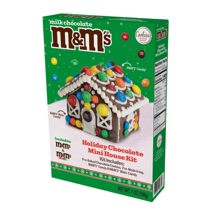 M&M Holiday Chocolate Mini House - Packed (14) per case - 12635