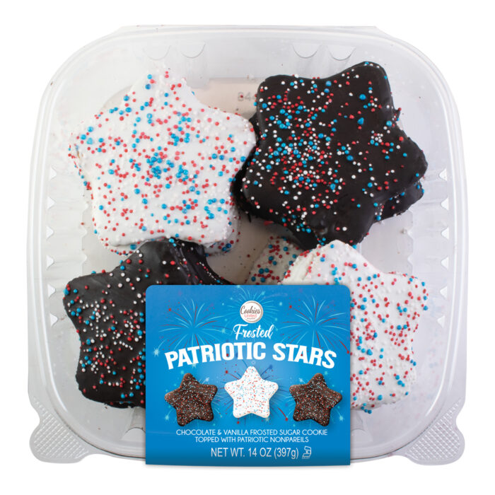 Frosted Large Patriotic Stars - 14 oz - 17748